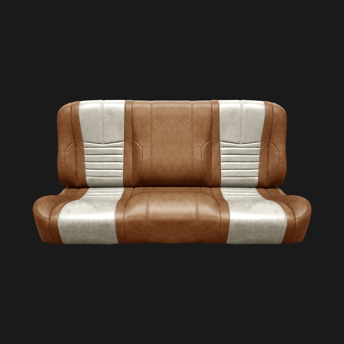 Morgan's Signature bench seat for a Ford F-Series, Kodiak leather with Luna inserts