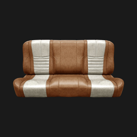 Morgan's Signature bench seat for a Ford F-Series, Kodiak leather with Luna inserts